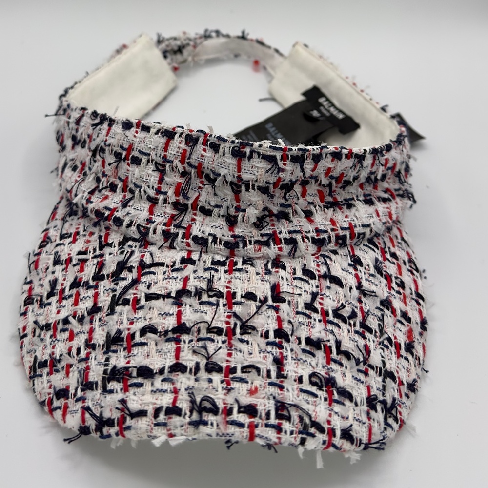 Balmain Red/White/Black Visor - Stylish Accessory for Resale